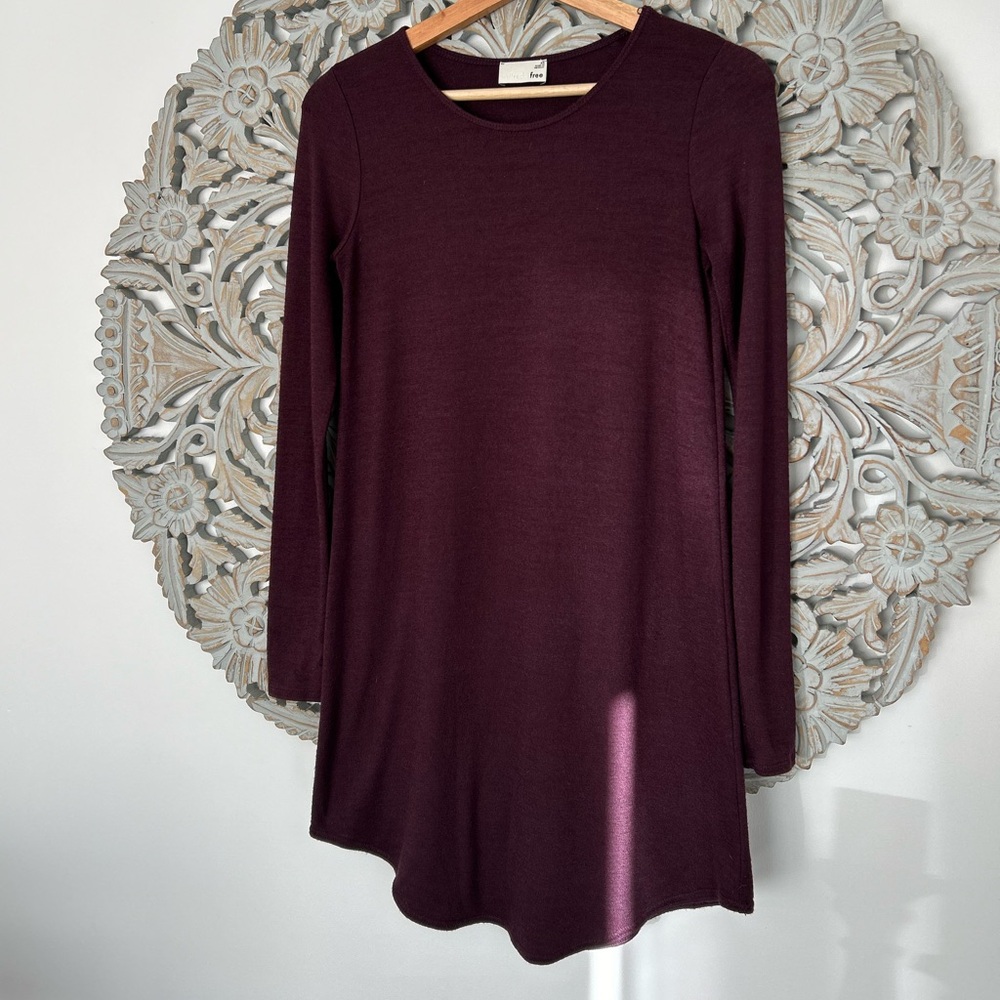 Aritzia Wilfred Free Burgundy Mini Dress – Size XS